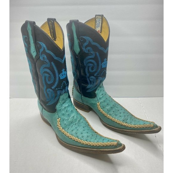 Alex Boots Shoes Rare Alex Boots Mexican Disco Ostrich Leather